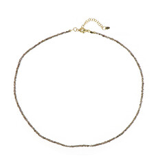 Collana in argento con Diamante Cioccolato