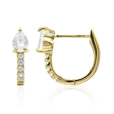 Orecchini in argento con Topazio Bianco