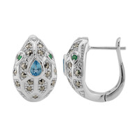 Orecchini in argento con Topazio Blu Svizzero (Annette classic)