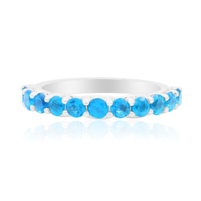 Anello in argento con Apatite Blu Neon