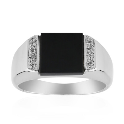 Anello in argento con Onice Nero