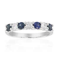 Anello in oro con Zaffiro Ceylon Blu