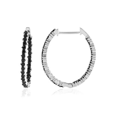 Orecchini in argento con Spinello Nero