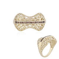 Anello in oro con Diamante Champagne I1 (Ornaments by de Melo)