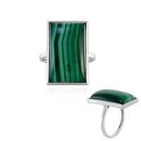 Anello in argento con Malachite