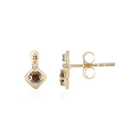 Orecchini in oro con Diamante Cioccolato I2
