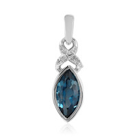Ciondolo in argento con Topazio Blu Londra