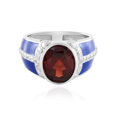 Anello in argento con Granato Mozambico