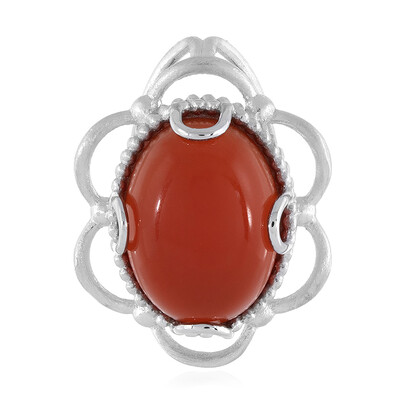 Anello in argento con Onice Rossa