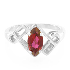Anello in argento con Topazio Ciliegia
