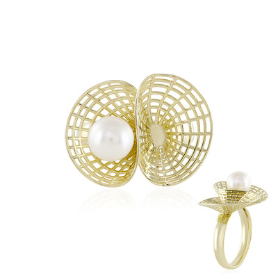 Anello in oro con Perla di Acqua Dolce (Ornaments by de Melo)