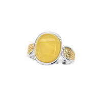 Anello in argento con Ambra Baltica