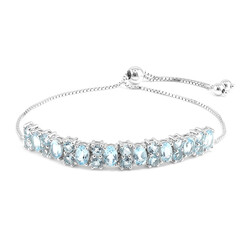 Bracciale in argento con Topazio Blu Cielo