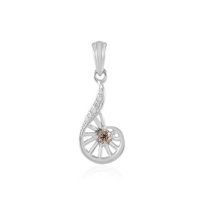 Ciondolo in argento con Diamante Champagne I2