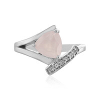 Anello in argento con Quarzo Rosa