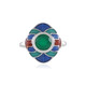 Anello in argento con Onice Verde (Adela Silber)