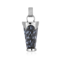 Ciondolo in argento con Legno di Palma pietrificato Jambi (Bali Barong)
