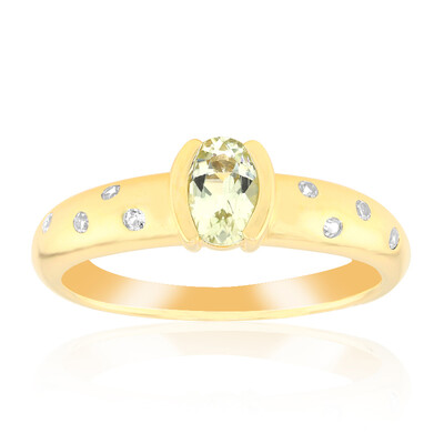 Anello in oro con Berillo Color Menta Australiano