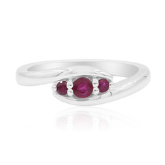 Anello in argento con Rubino della Birmania