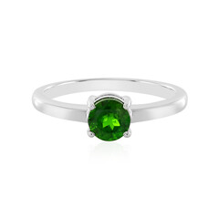 Anello in argento con Diopside Russo