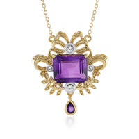 Collana in argento con Ametista Zambiana