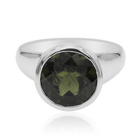 Anello in argento con Moldavite