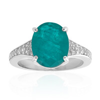 Anello in argento con Quarzo Verde Blu