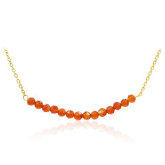 Collana in argento con Agata Arancione