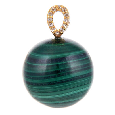 Ciondolo in argento con Malachite