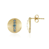 Orecchini in argento con Diamante Blu I2