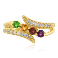 Anello in argento con Diopside Russo