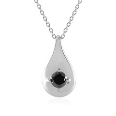 Collana in argento con Diamante Nero