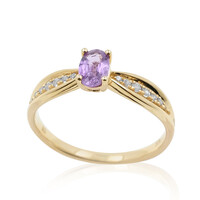 Anello in oro con Zaffiro Ceylon Porpora (non riscaldato)