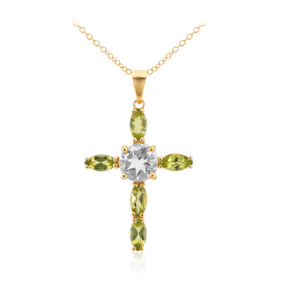 Collana in argento con Topazio Bianco