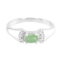 Anello in argento con Crisoprasio Imperiale