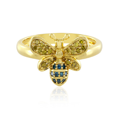 Anello in argento con Diamante Giallo PK