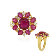 Anello in argento con Rubino del Madagascar