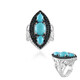 Anello in argento con Turchese Sleeping Beauty (Dallas Prince Designs)