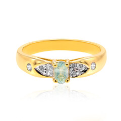 Anello placcato in oro con Tormalina Paraíba Brasiliana