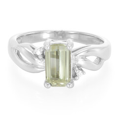 Anello in argento con Kunzite Canarino