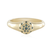 Anello in argento con Diamante Blu I2
