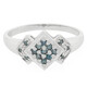 Anello placcato in platino con Diamante Fancy