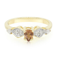 Anello in oro con Zaffiro Padparadscha (non riscaldato)