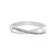 Anello in argento con Diamante Champagne I2