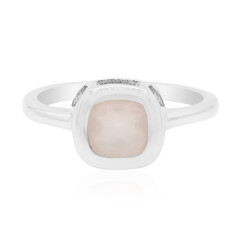 Anello in argento con Quarzo Rosa