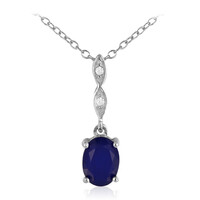 Collana in argento con Spinello Blu Royal