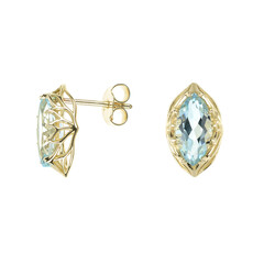 Orecchini in oro con Topazio Blu Cielo