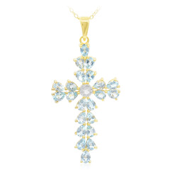 Collana in argento con Topazio Blu Cielo
