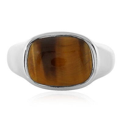 Anello da uomo in argento con Occhio di Tigre