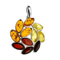 Ciondolo in argento con Ambra Baltica